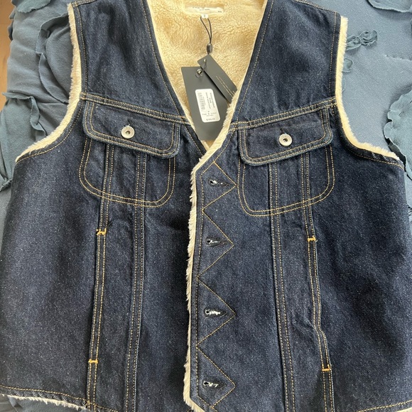 rag & bone denim waistcoat. Classic fit vest - Picture 4 of 5